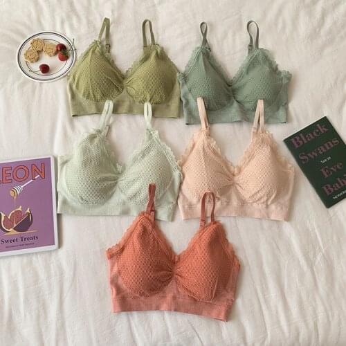 Women Tube Top Crop Tops Girls Strapless Bra Top Lace Caims Sexy Wrap Cotton Tank Inner Underwear Ladies Tops Lingerie Brallete