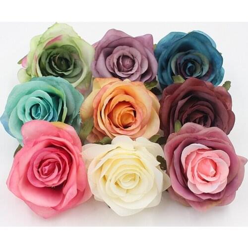 New 10 pcs 8.5cm Handmade Rose Decorative Flowers Fabric Flowers For Making,Wedding Party Festival Decoration Flower HD005