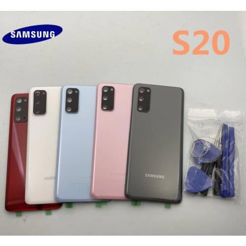 100% Original Replacement Samsung Galaxy S20 G980 G980F SM-G980F Battery Back Cover Door Housing+Camera Glass Frame+tools