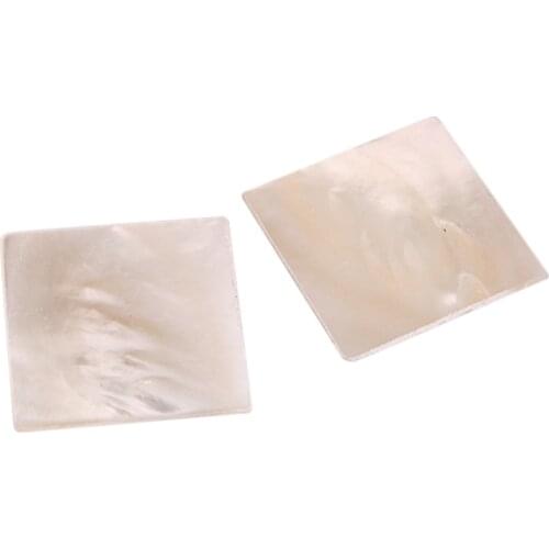 2Pcs Inlay Material White Mother of Pearl Shell Blanks Sheet Rectangle Nlay Material for Guitar