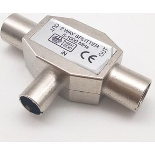 20pcs 2 Way TV T Splitter Aerial Coaxial Cable Male To 2 Female Connectors Adapter Coaxial Splitter Adapter