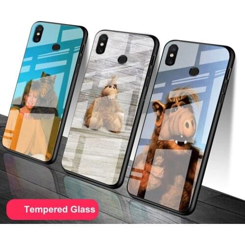 Alf Tempered Glass Phone Case For Redmi Note 5 6 7 8 9 Pro Note8T Note9S Redmi8 9 Cover Shell