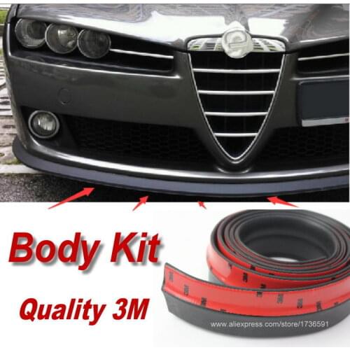 Lyudmila Car Bumper Lip / Make car lower Body Kit / For Alfa Romeo 159 AR Front / Rear Skirt Spoiler / Deflector Rubber Strip