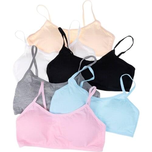 Sexy Bra Girl Young Girls Cotton Children Clothing Training Bras Puberty Sport Underwear Teenagers Student Camisole Vest Set