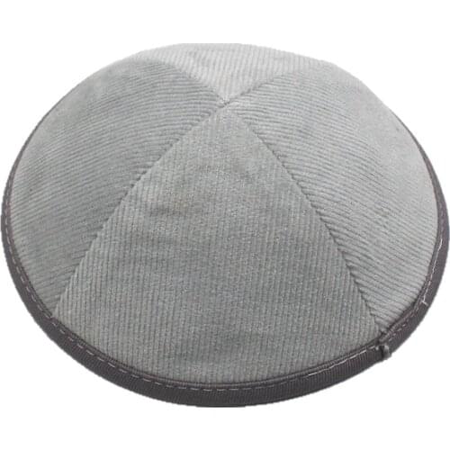 Jewish Kippa 18cm velvet cotton Kippah Kipot solid hat