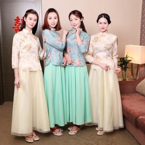 Folk Ancient Costume for Princess Fairy Hanfu Vintage Dress Chinese Traditional Costume Bridesmaid Dress and Boudoir Dress