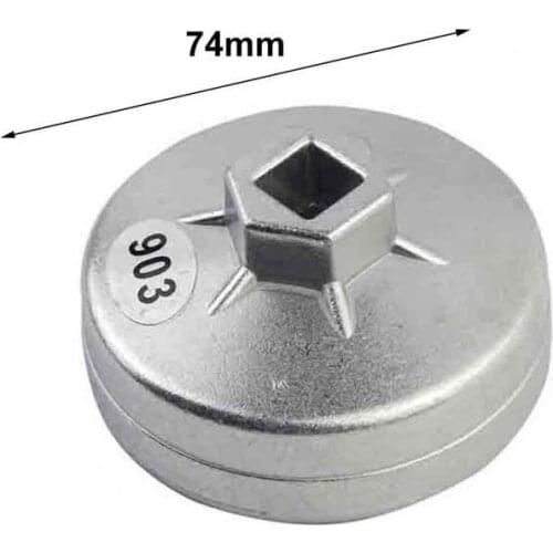 Oil Filter Wrench Universal High Hardness 903Aluminum 14Flutes 74MM Fuel Filter Remover for Car Auto Replacement Parts Filters