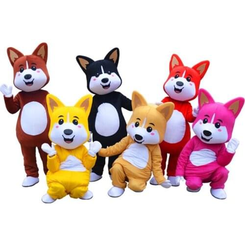 Halloween Husky Dog Mascot Costume Suit Fox Cosplay Party Game Adult Unisex Dress Halloween Inflatables Outdoor Decorations