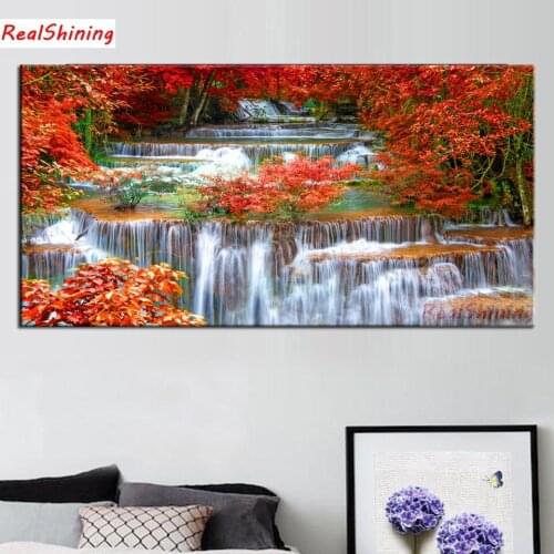 Large size picture Beautiful waterfall diamond Embroidery diy diamond painting mosaic painting 3d cross stitch H2478