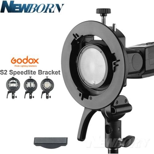 Godox S2 Bowens Mount Flash S-type Holder Bracket for Godox V1 V860II AD200 AD400PRO Speedlite Flash Snoot Softbox