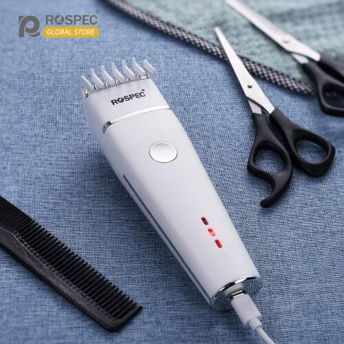Rospec USB Rechargeable Ceramic Blade Hair Cutter Electric Hair Clippers Trimmer Low Noise Machine For Men Adults Kids tool