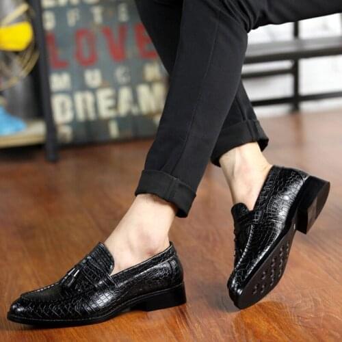 Fashion Leather Leisure Comfy Casual Loafers Shoes Luxury Brand Italian Tassel Moccasins Gentleman Shoes Sapatos Masculino II