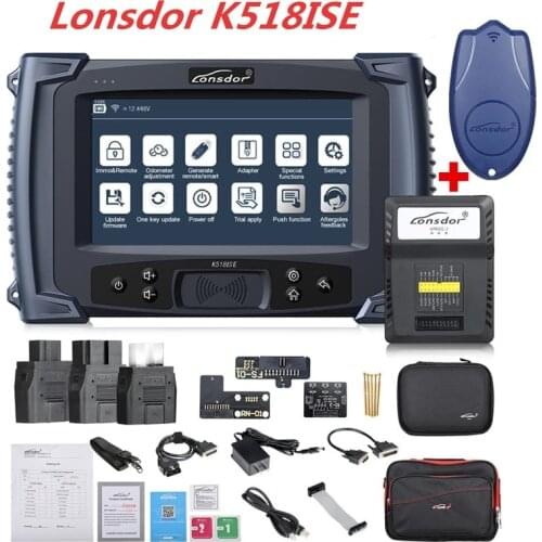 Lonsdor K518ISE K518 Key Programmer for All Makes With B-MW FEM/EDC Functions plus Lonsdor LKE Smart Key Emulator 5 in 1