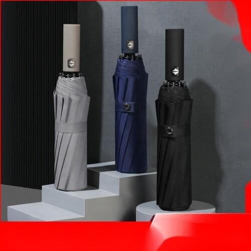 Wind Resistant Folding Automatic Umbrella Rain Women Auto Luxury Big Windproof Umbrellas Rain For Men Black Coating 10K Parasol
