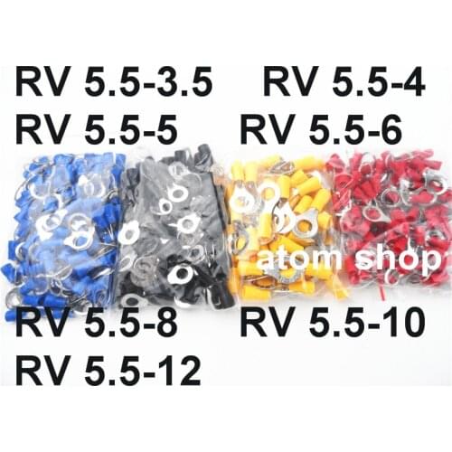 RV5.5-3.5 RV5.5-4 RV 5.5-5 RV 5.5-6 RV5.5-8 YELLOW cold pressed terminal round connection terminal