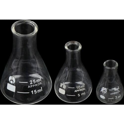 Glass Conical Erlenmeyer Flask 5/10/25ml Supplies Borosilicate flask