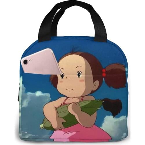 Totoro Plush lunch bag kid women insulation portable waterproof picnic coole bag breakfast school reusable food bag new 2021
