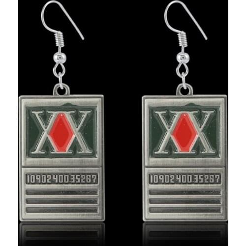 Anime Hunter x Hunter Drop Earrings for Women Man Jewelry Gift Bijoux Dangle Hanging Earrings Accessories 2021 Trend