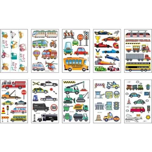 Waterproof Paste Baby Gifts Toy Car Tattoo Child Body Arm 3D Kids Cartoon Tattoo Sticker