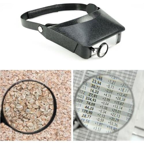 W3JE Headband Magnifier Head-Mounted Reading Magnifier Loupe ,Jewelers Loupe Bracket and Headband for Close Work
