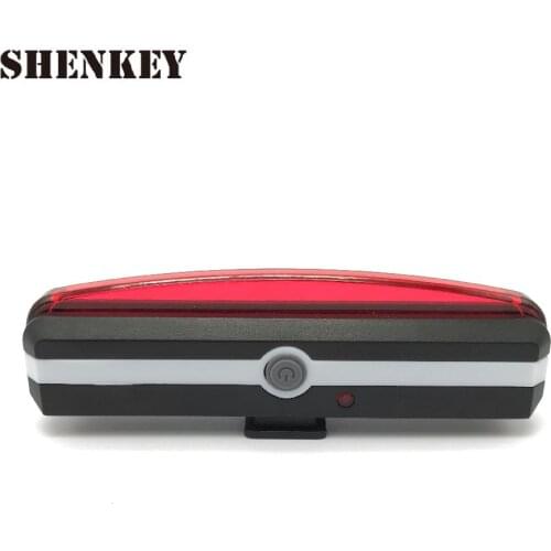 SHENKEY New USB Rechargeable Bicycle light bike tail rear back light for Cycling Bike accessories Bicycle LED Lamp Reflector
