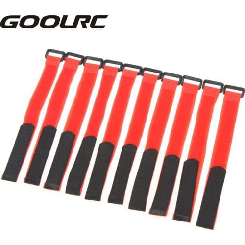 10 Pcs Strong RC Battery Antiskid Cable Tie Down Straps 26*2cm Battery Strap RC Drone Battery Band RC Part Red Black Yellow