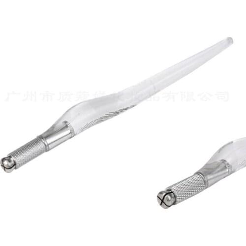 100Pcs/Lot PCD Manual Pen Embroidered Eyebrow Fog Tattoo Pen Knife Holder Floating Crystal Tattoos Body Painting HA2077