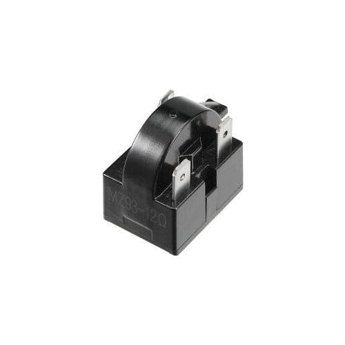 12 Ohm 3 Pin Refrigerator PTC Starter Relay Replacement Part Black