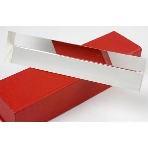 40x40x180mm K9 Crystal Triangular Prism for Teaching Light Spectrum Physics Photo Optical Instruments Rainbow Experiment