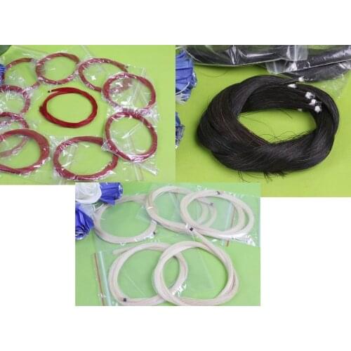 Yinfente 5 hanks violin/viola/cello Bow Mongolia natural Black/White/Red bow hair horse tail 80-85 cm