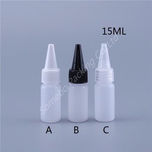 500pcs/lot 15 ml tip cover squeezable shower gel shampoo essential oil sample soft refilable plastic sample bottles