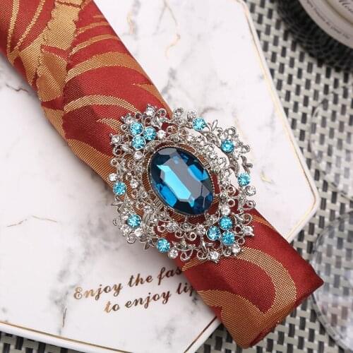 6pcs/metal napkin ring wedding flower napkin ring creative European style napkin buckle ring pendulum decoration jewelry