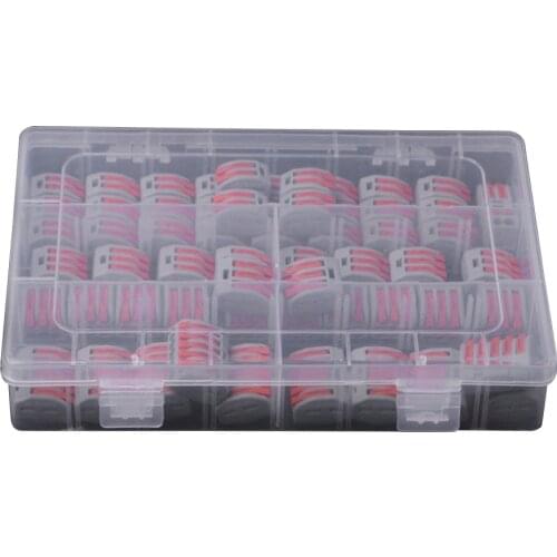 60pcs/set Terminal Block Spring Lever Nut Terminal Blocks Reusable Electric Cable Connector Wire Home Tools of insulating