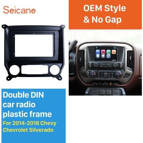 Seicane 10.1" car radio Fascia for 2014-2018 Chevy CHEVROLET SILVERADO Audio Fitting Adaptor auto stereo installation Trim Bezel