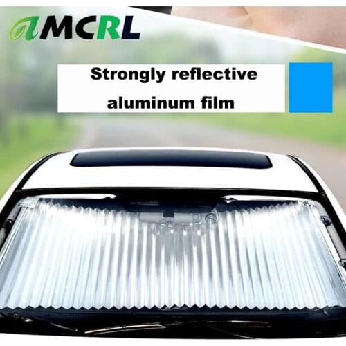 Car Sunshade 46/65/70CM Retractable Windshield Block Sun Shade Cover Front/Rear Window Foil Curtain for Solar UV Protector