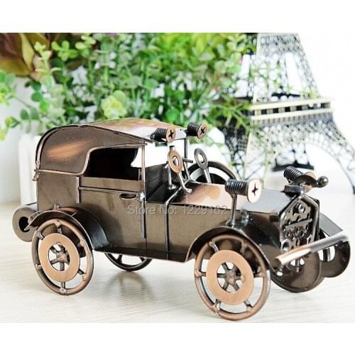 Free shipping Antique classic cars model Vintage Iron metal craft handmade retro car model home/Pub decoration business gift