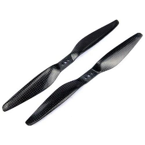 Free Shipping TOMO Series 12x 5.5 inch 3K Carbon High Efficiency Propeller Set (one CW, one CCW) for RC Quadcopter/ Multicopter