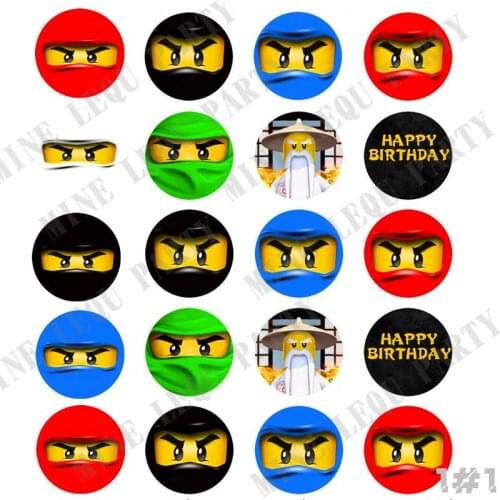Ninja Stickers Kids Birthday Party Thank You Stickers Baby Shower Cupcake Toppers Stickers Ninja Sheet Labels for Boys Girls