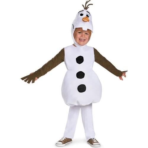 Kids Anime Cartoon Cosplay Snowman Costume Carnival Party Dress Girl Boy Halloween Suit Snowman Christmas Costume Hot