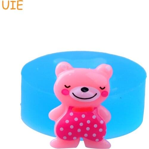 DYL174U 17.8mm Bear Silicone Mold - Fondant, Sugarcraft, Resin, Clay, Gum Paste, Cookie Biscuit, Jewelry, Chocolate, Icing