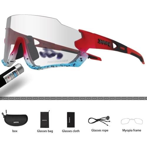 Photochromic Cycling Glasses Mountain Bike Unisex Running Sunglasses gafas de bicicleta Road Bicycle Glasses with Myopia Frame