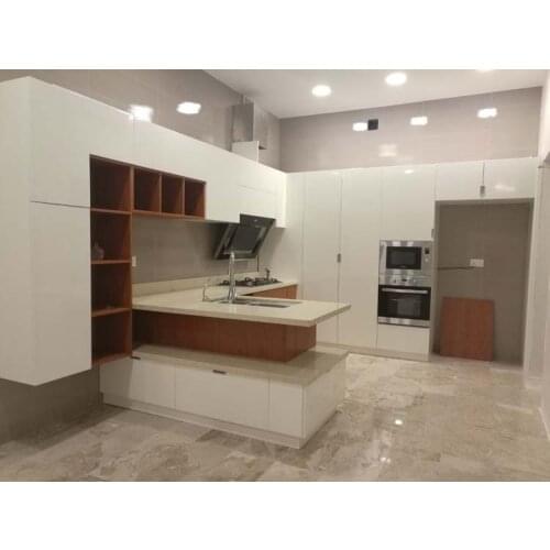 High Gloss White Modern Lacquer Finish Kitchen Cabinet