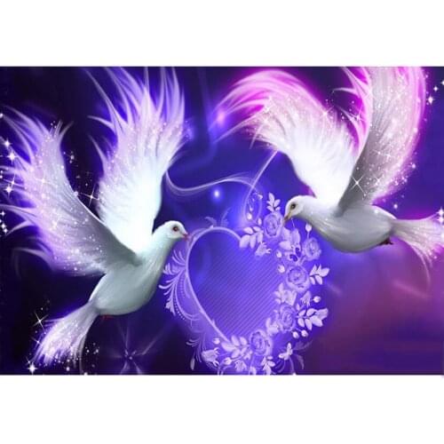 5d Diy Embroidery Mosaic Craft Pigeon Birds Diamond Painting Kits Crystal Picture Wall Paper Rhinestone Drawing Christmas Gift