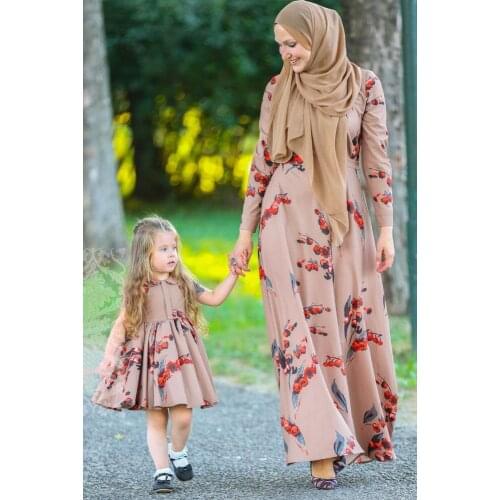 7XL plus size Muslim printed Flowers Full Abaya Kimono Robe Gowns Tunic Jubah Middle East Ramadan Islamic Prayer Clothing wq1960