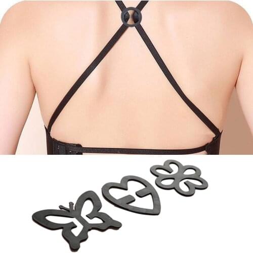 4pcs New Invisible Bra Buckle Shadow-Shaped Underwear Buckle Bra Back Intimates Accessories Clips Strap Holders