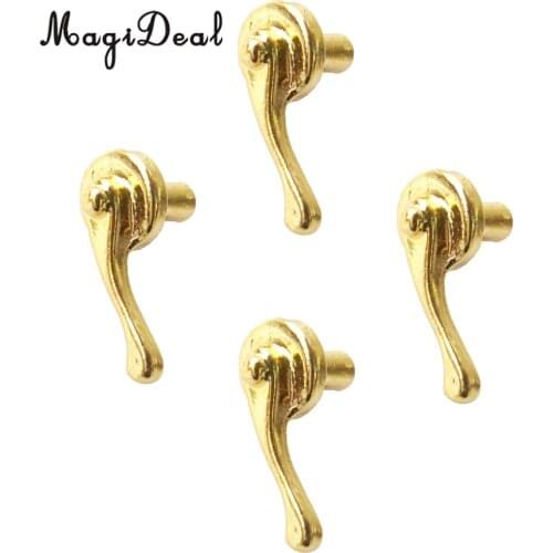 MagiDeal 4Pcs/Pack Miniature Vintage Furniture Dolls House Alloy Door Pull Handles for 1/12 Dollhouse Accessories Children Toy