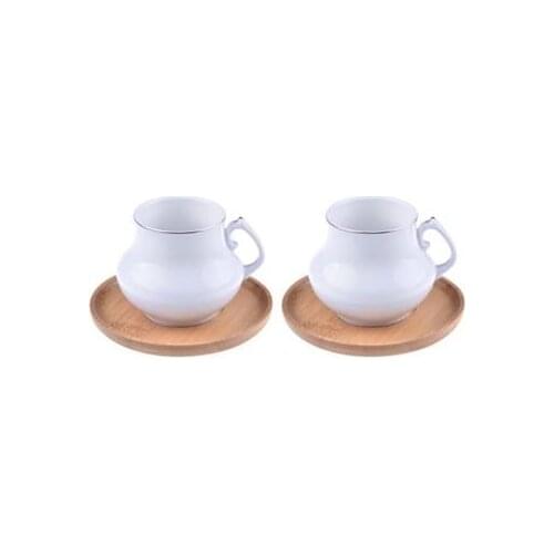 Bambum Birun 2 Pesonality coffee Cup Kit elegant design elegant Bamboo Dish Porcelain coffee cups coffee