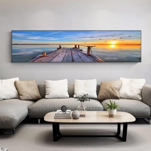Sunset Landscape Wall Paintings Print On Canvas Art Prints Realist Posters And Prints Wall Pictures For Bed Room Wall Decoration