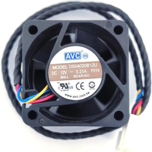 New Original AVC DS04020B12U DC12V 0.25A 40*40*20MM 4CM speed cooling fan