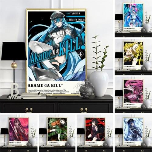 Akame Ga Kill Poster, Akame Ga Kill Comic Canvas Prints, Japanese Manga Girl Wall Painting, Japan Anime Wall Stickers, Idea Gift